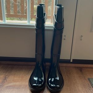 Coach Tall Black Rainboots
